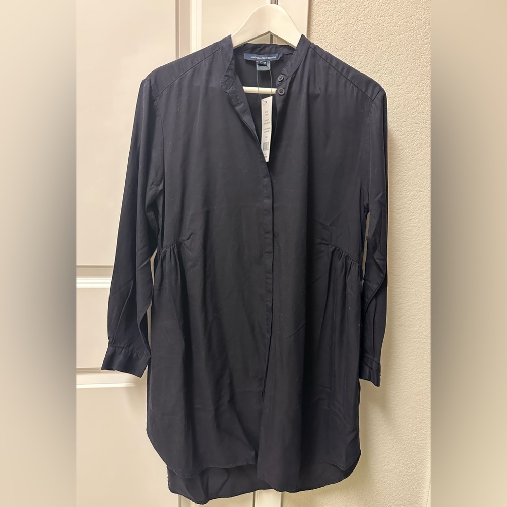 NWT French Connection Navy Blue Women's Long Shirt Size 0
